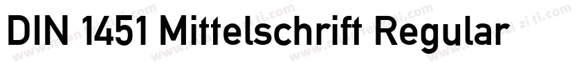 DIN 1451 Mittelschrift Regular字体转换
